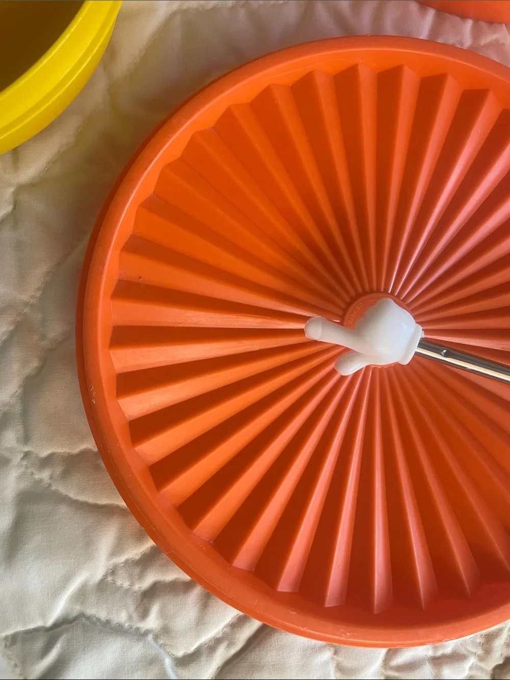 Tupperware Orange, Yellow & Green Round Storage Bowls with Lids
